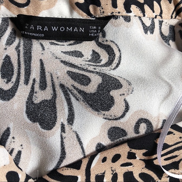 ZARA ribbed and print tunic / beach cover up - Picture 3 of 4